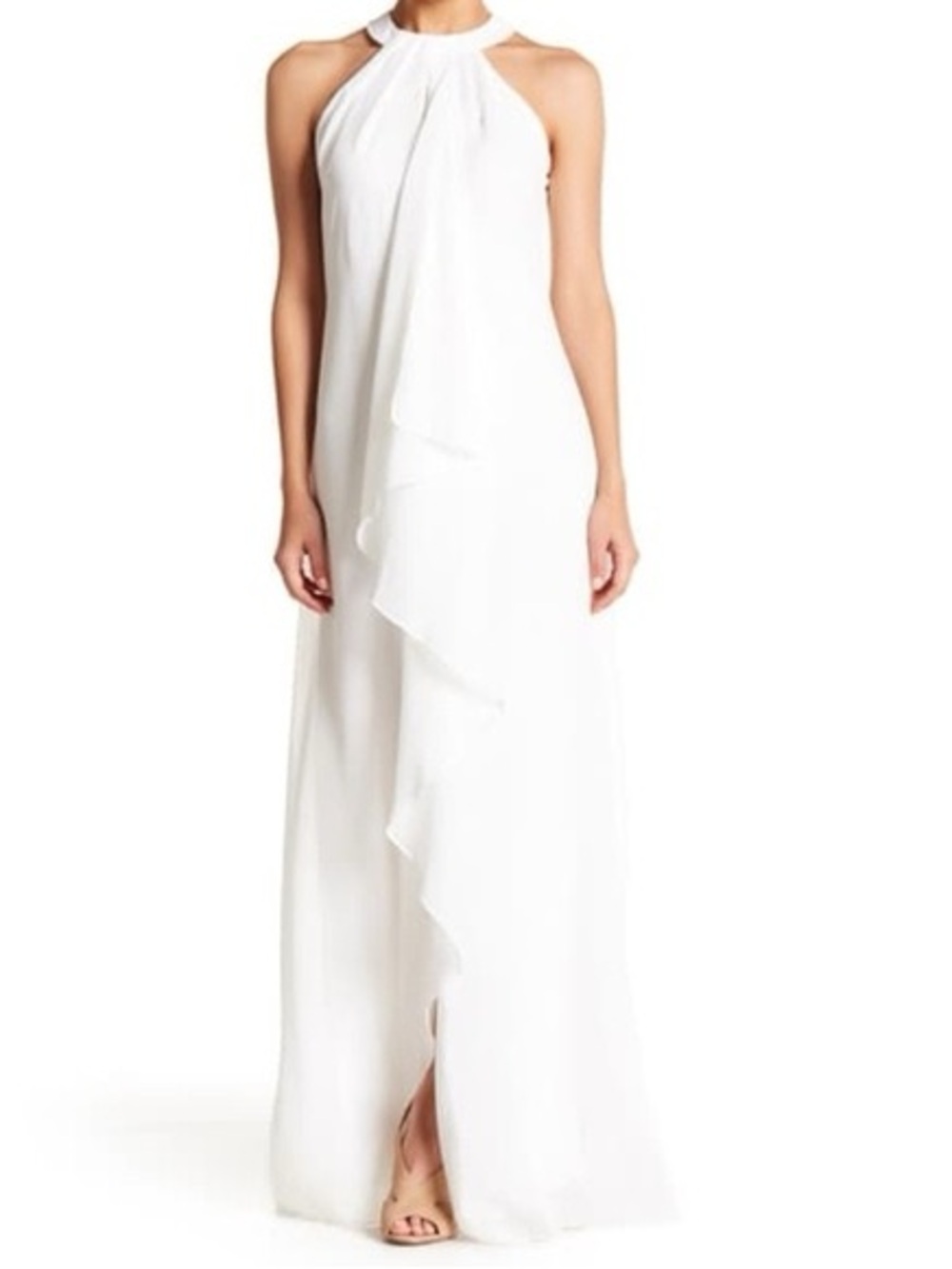 Nordstrom Meghan LA Aphrodite Maxi Dress with Cascade Front Panel